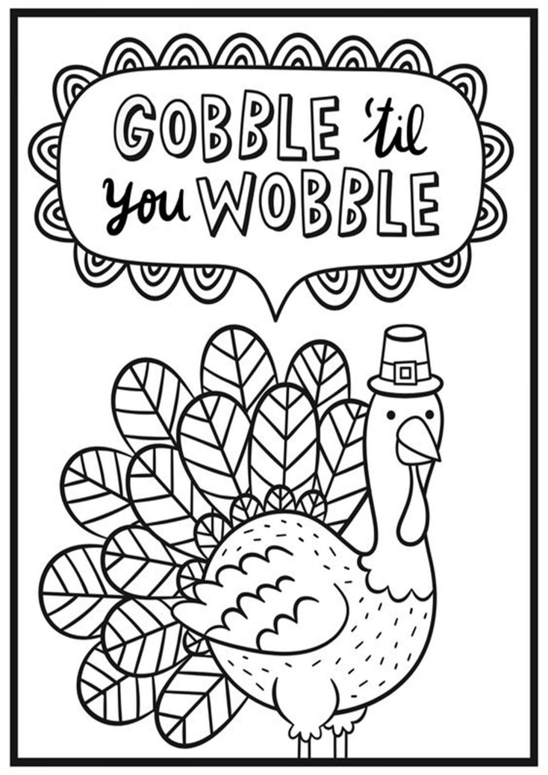 Free Printable Thanksgiving Coloring Pages - Tulamama