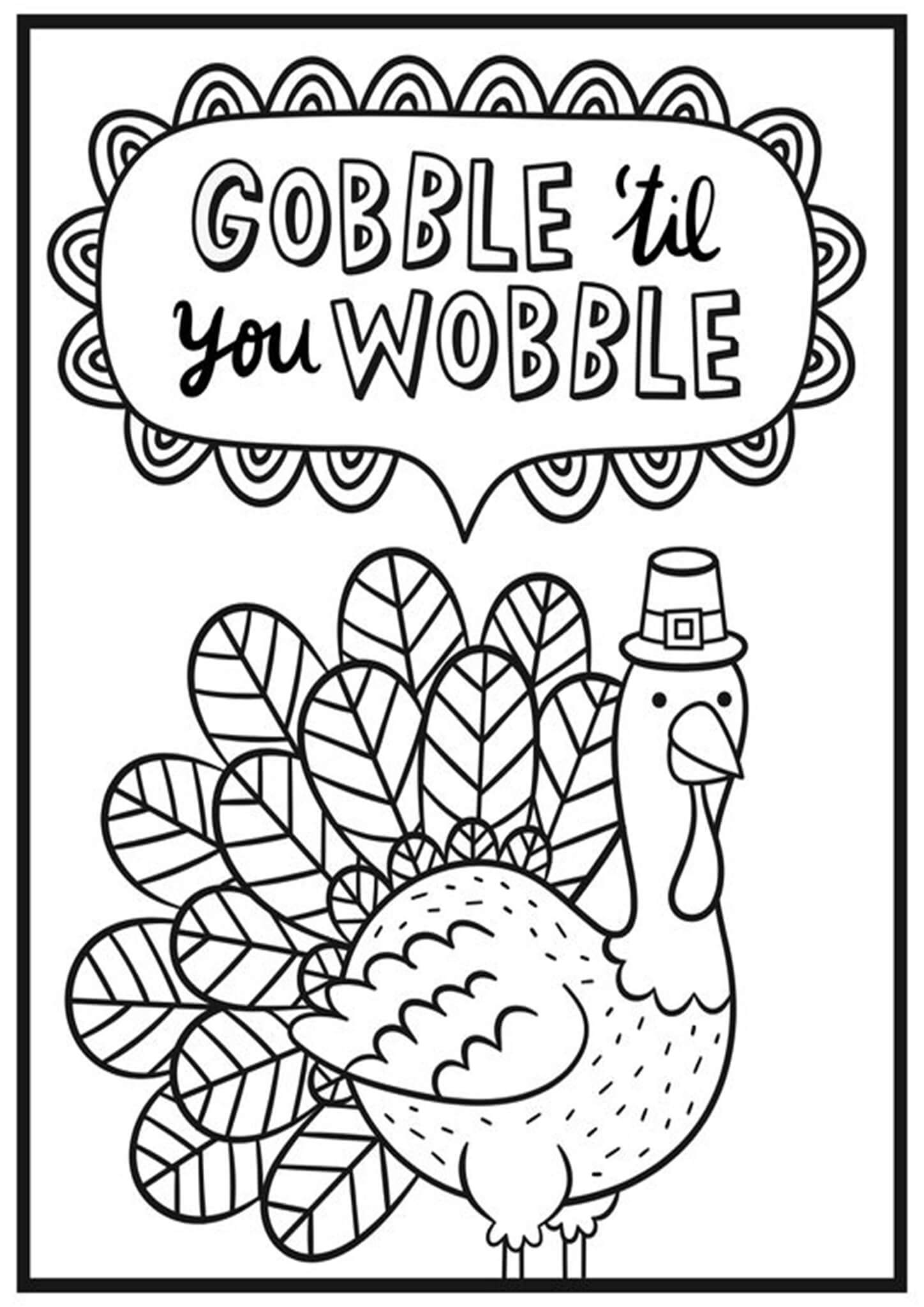 Free Printable Thanksgiving Coloring Pages - Tulamama