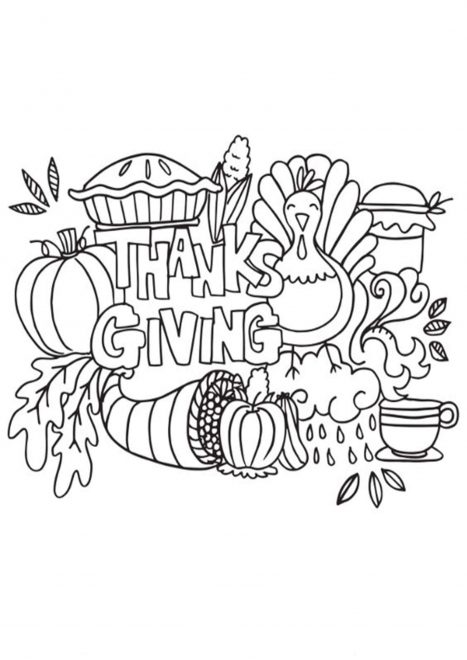 Free Printable Thanksgiving Coloring Pages - Tulamama