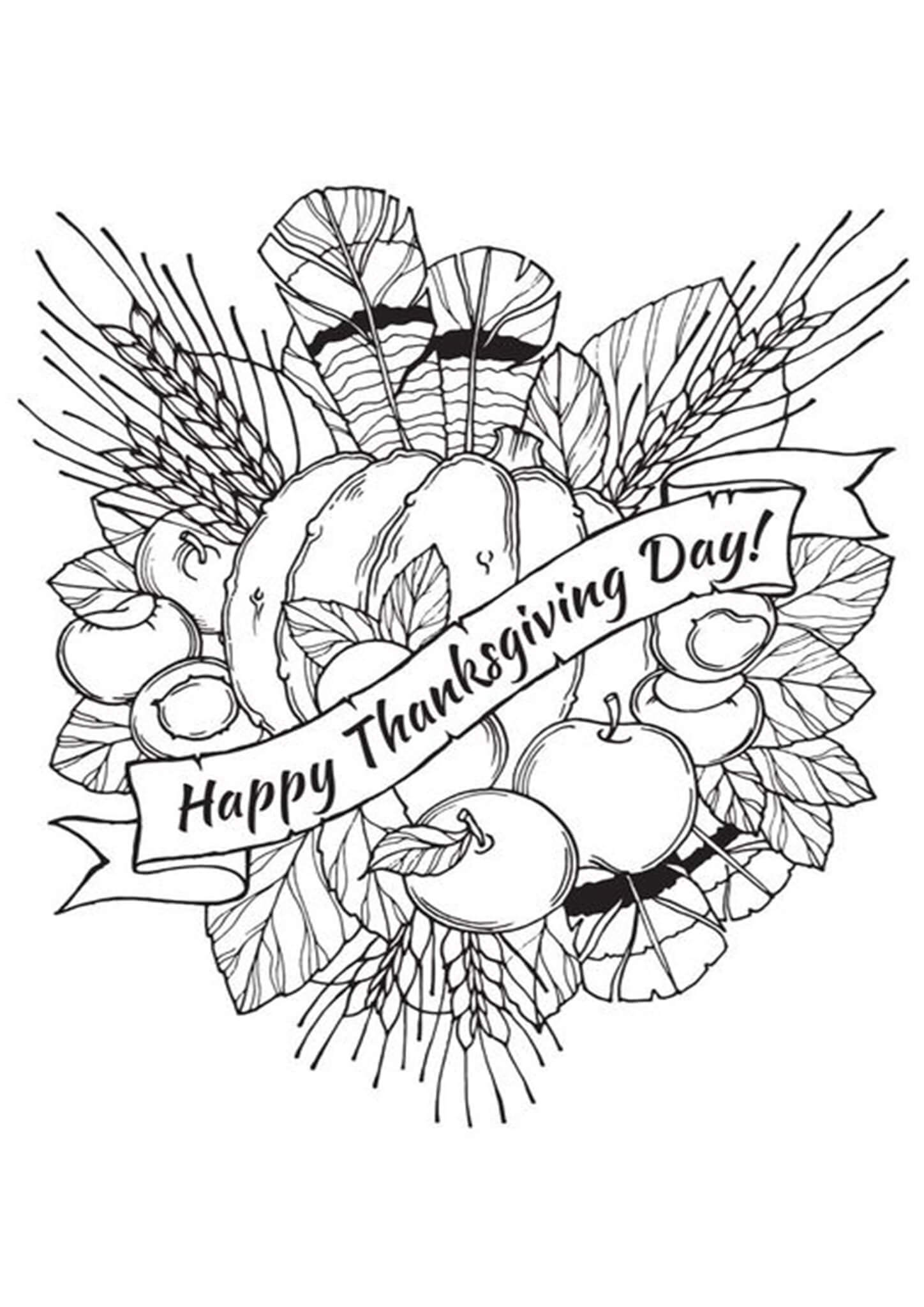 Free Printable Thanksgiving Coloring Pages   Tulamama