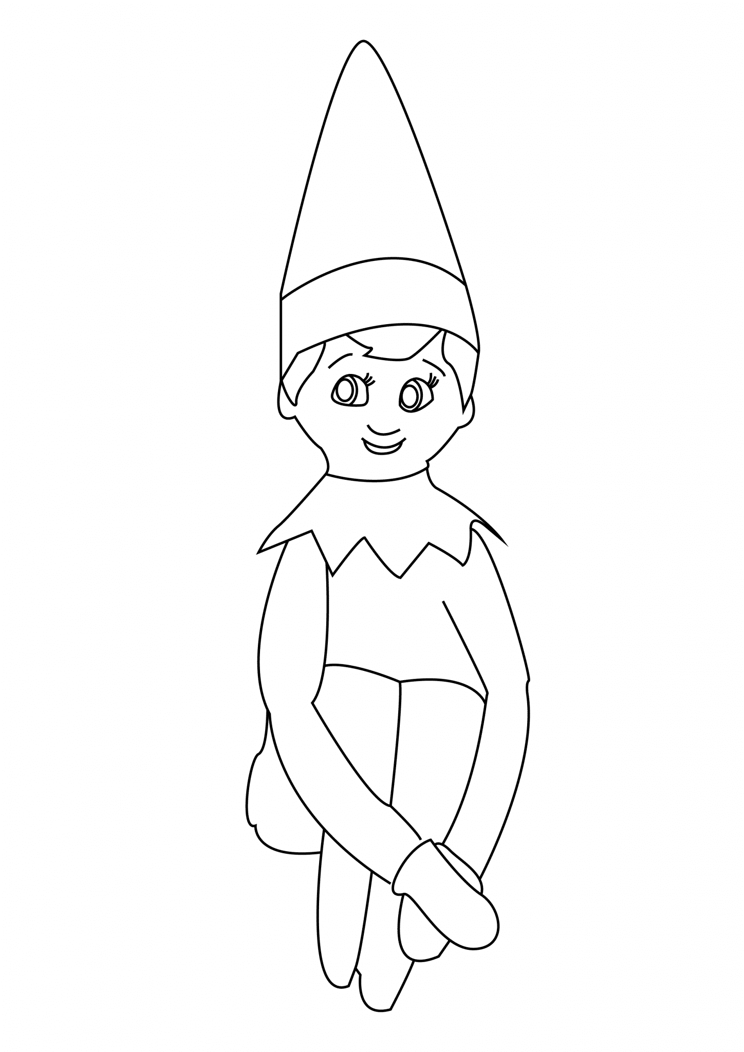 Free Printable Elf on The Shelf Coloring Pages - Tulamama