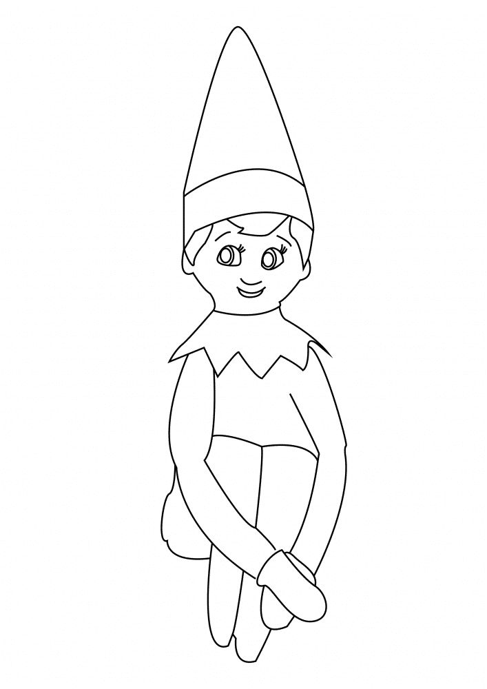 Elf On The Shelf Printable Coloring Pages