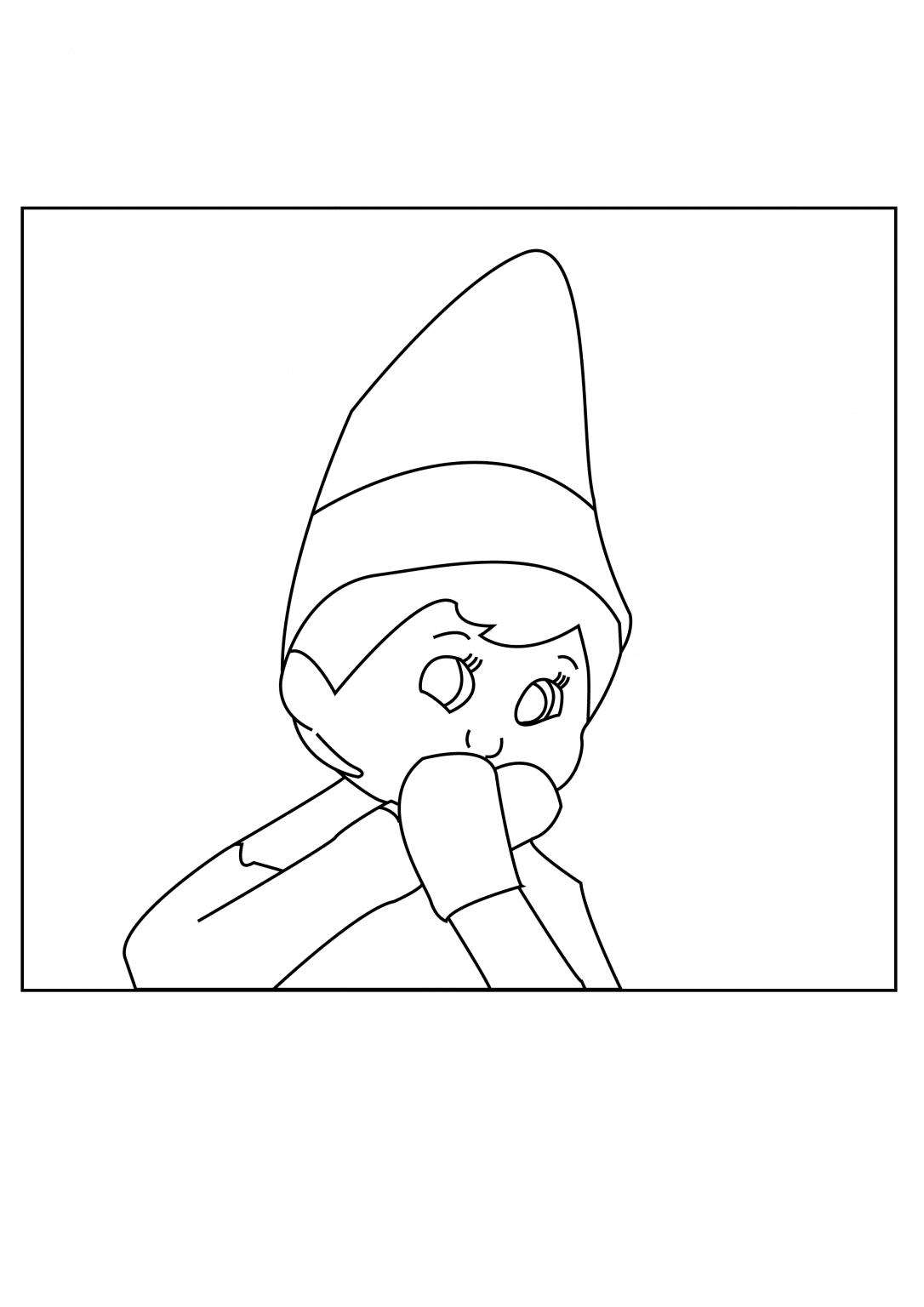 Free Printable Elf on The Shelf Coloring Pages - Tulamama