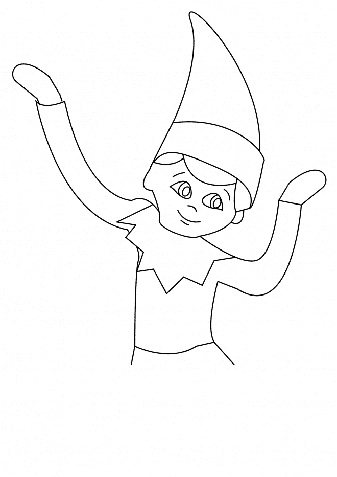 Free Printable Elf on The Shelf Coloring Pages - Tulamama