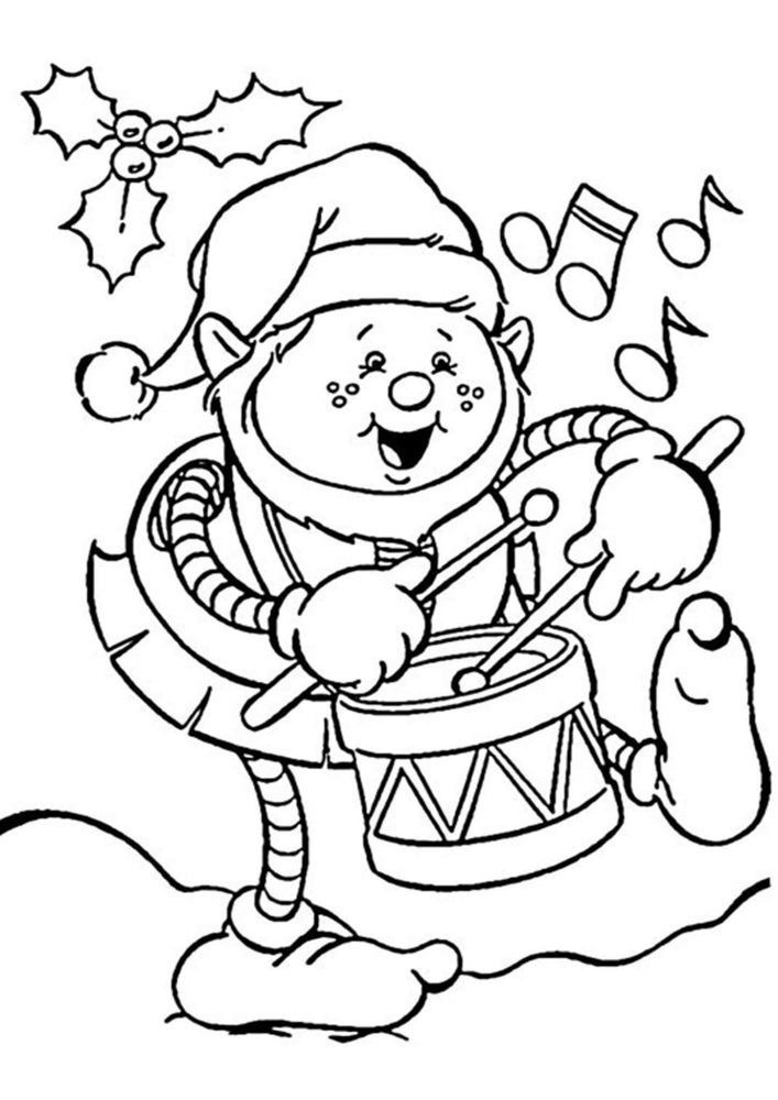 Fun Elf coloring pages for your little one. They are free and easy to print. The collection is varied with different skill levels