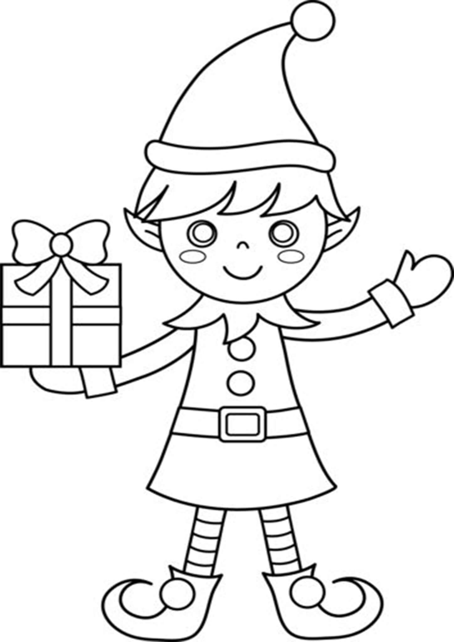 Free & Easy To Print Elf Coloring Pages - Tulamama