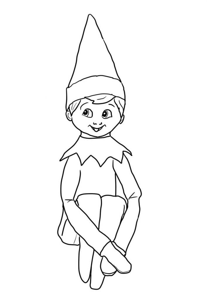 Free Printable Elf On The Shelf Coloring Pages Tulamama