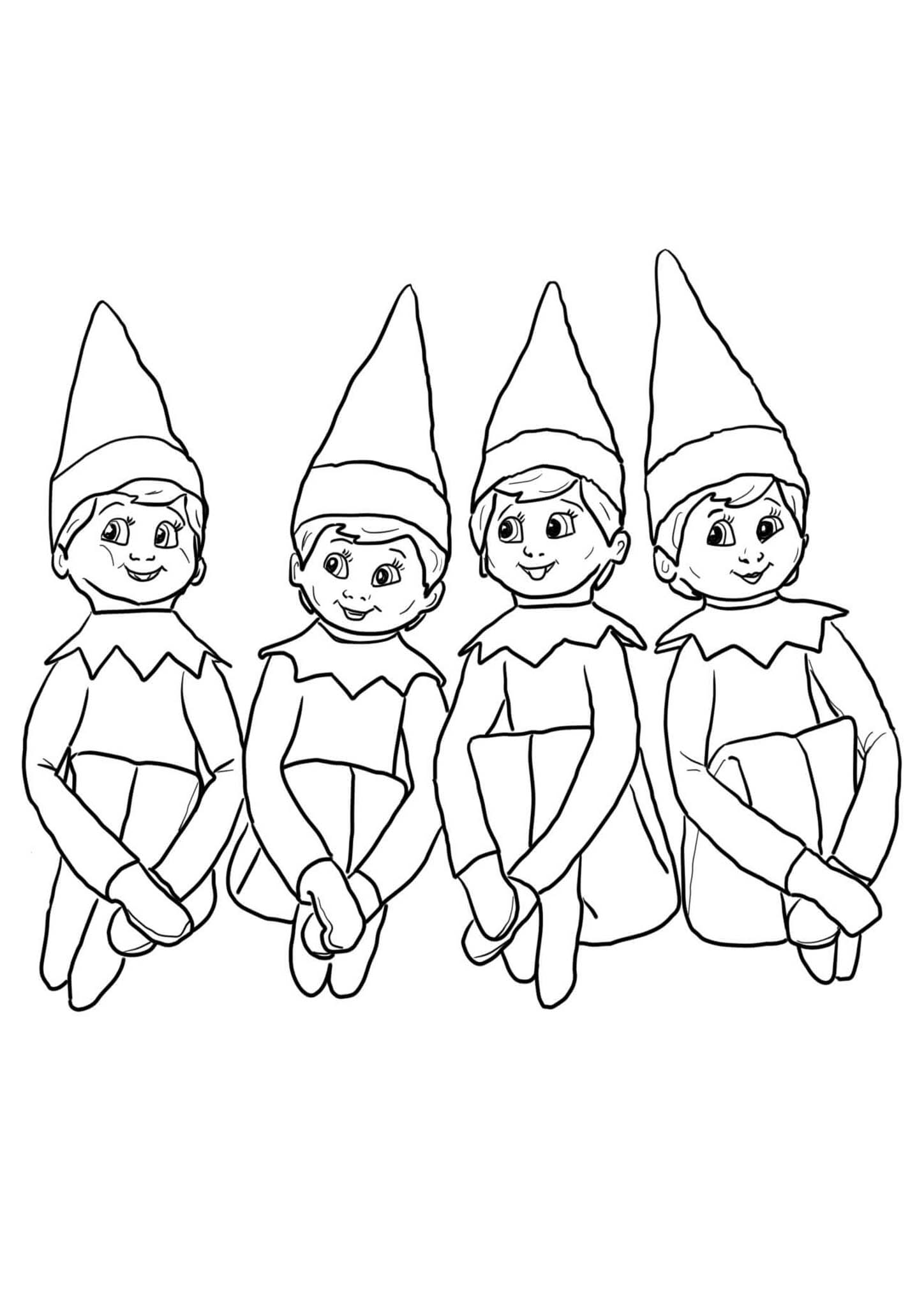 Free Printable Elf on The Shelf Coloring Pages - Tulamama