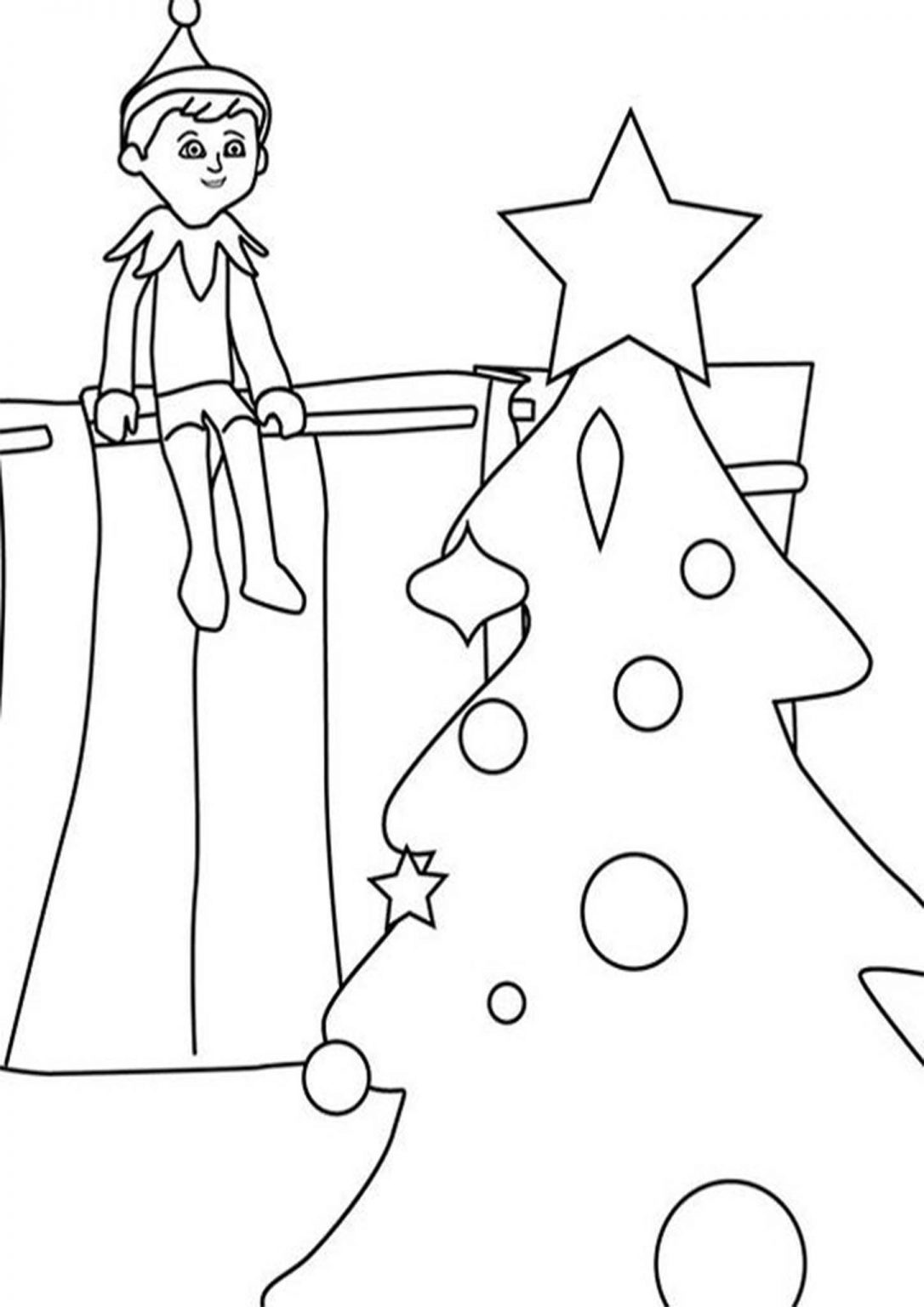 Free Printable Elf on The Shelf Coloring Pages - Tulamama