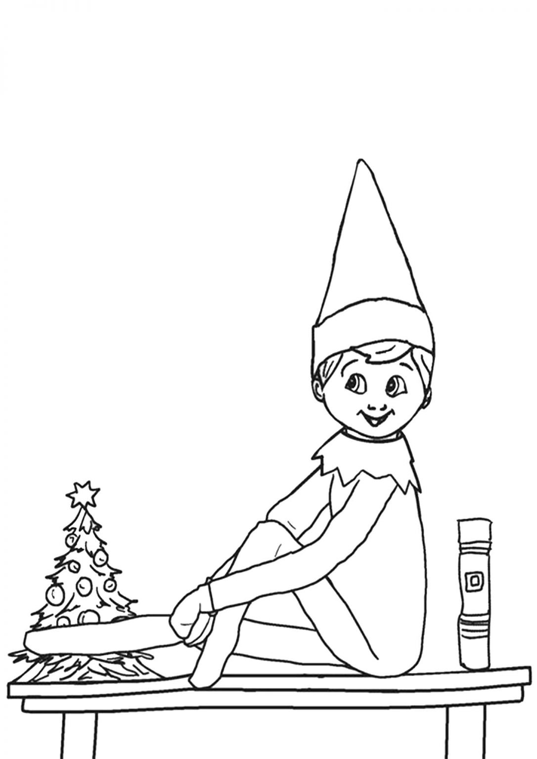 Free Printable Elf On The Shelf Coloring Pages Tulamama