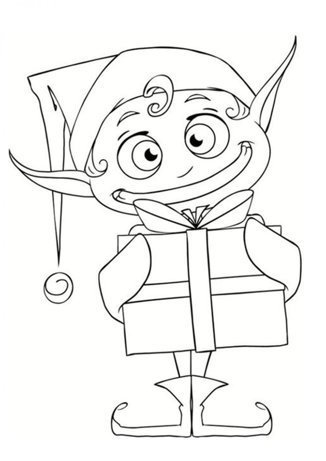 Free & Easy To Print Elf Coloring Pages - Tulamama