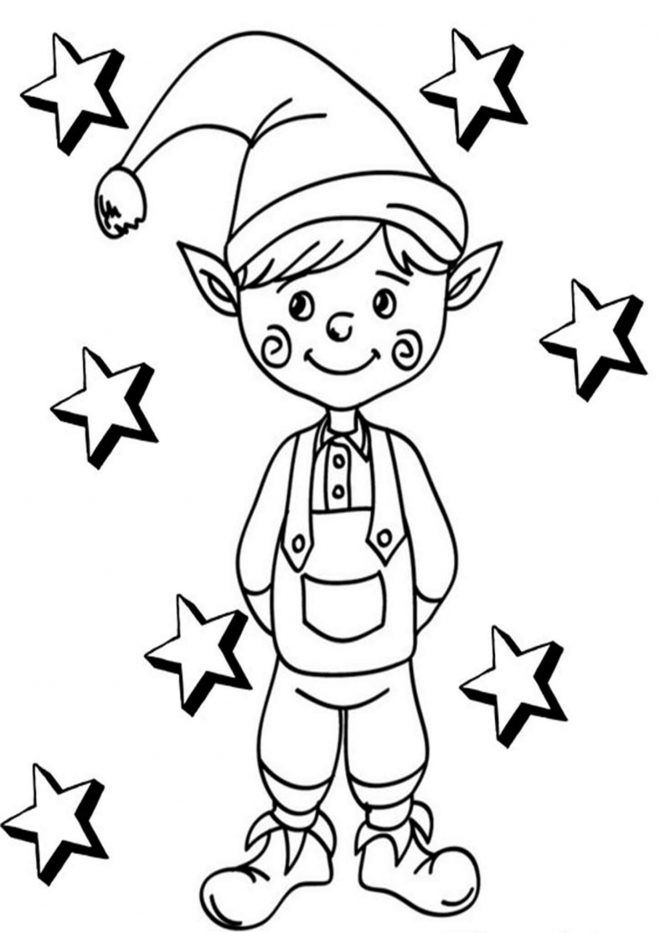 Free & Easy To Print Elf Coloring Pages - Tulamama