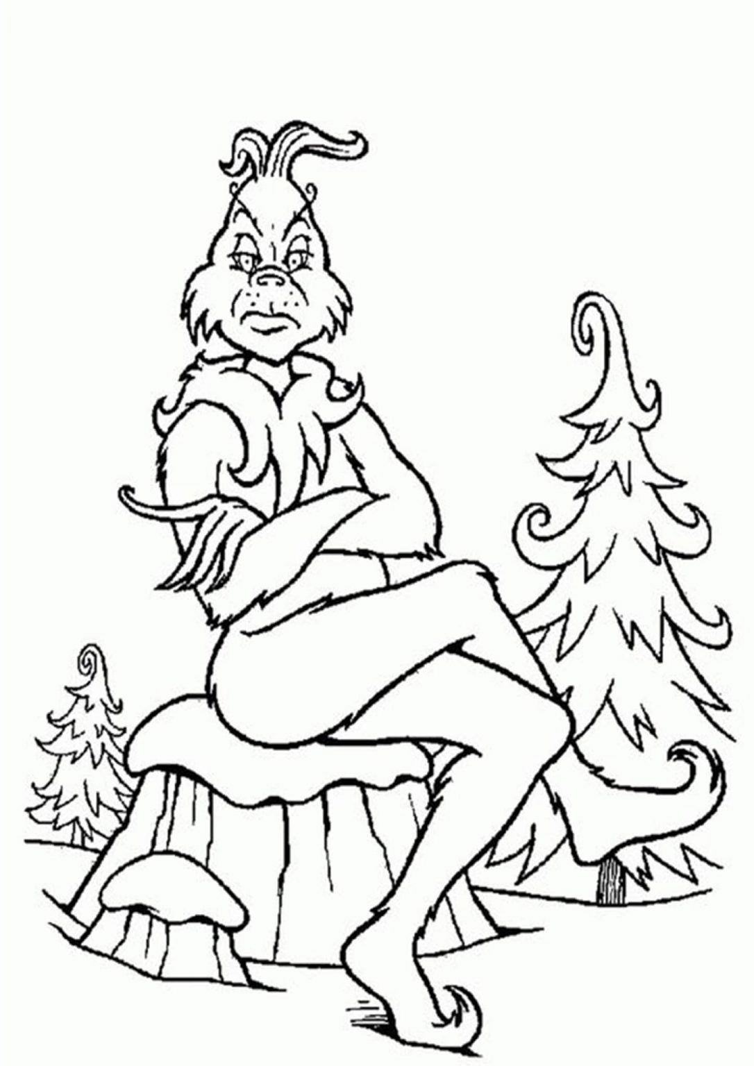 Free Printable The Grinch Coloring Pages Tulamama
