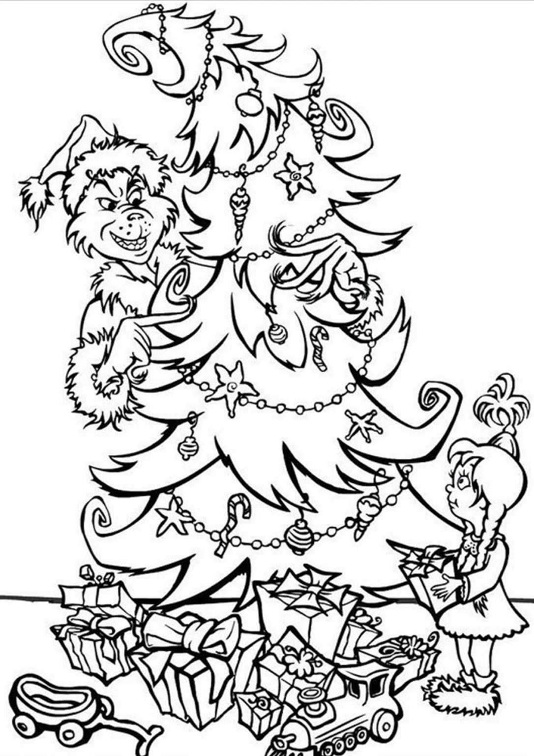 Free Printable The Grinch Coloring Pages Tulamama