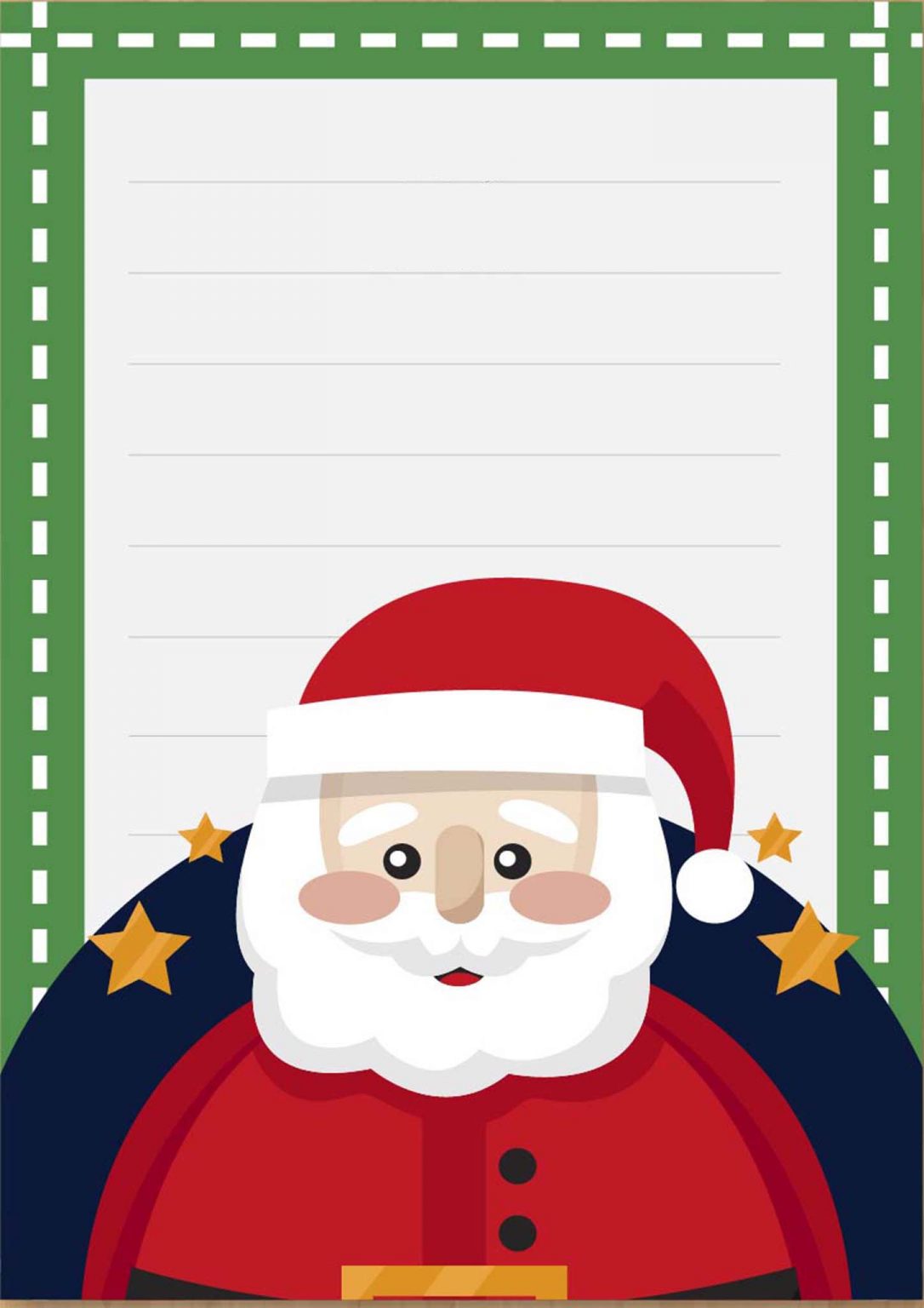 The Cutest Free Printable Santa Letterhead & Christmas Stationery ...