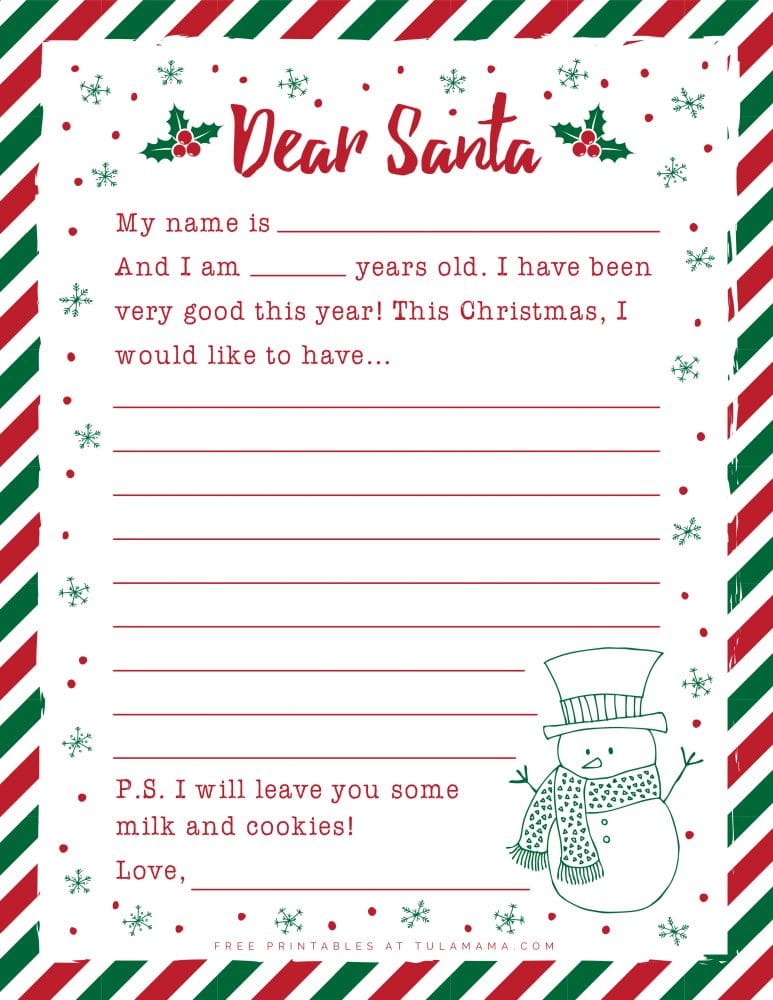 Free Printable Santa Letter