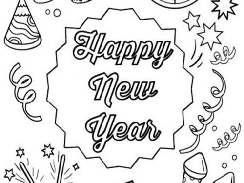 Free & Easy To Print Happy New Year Coloring Pages - Tulamama