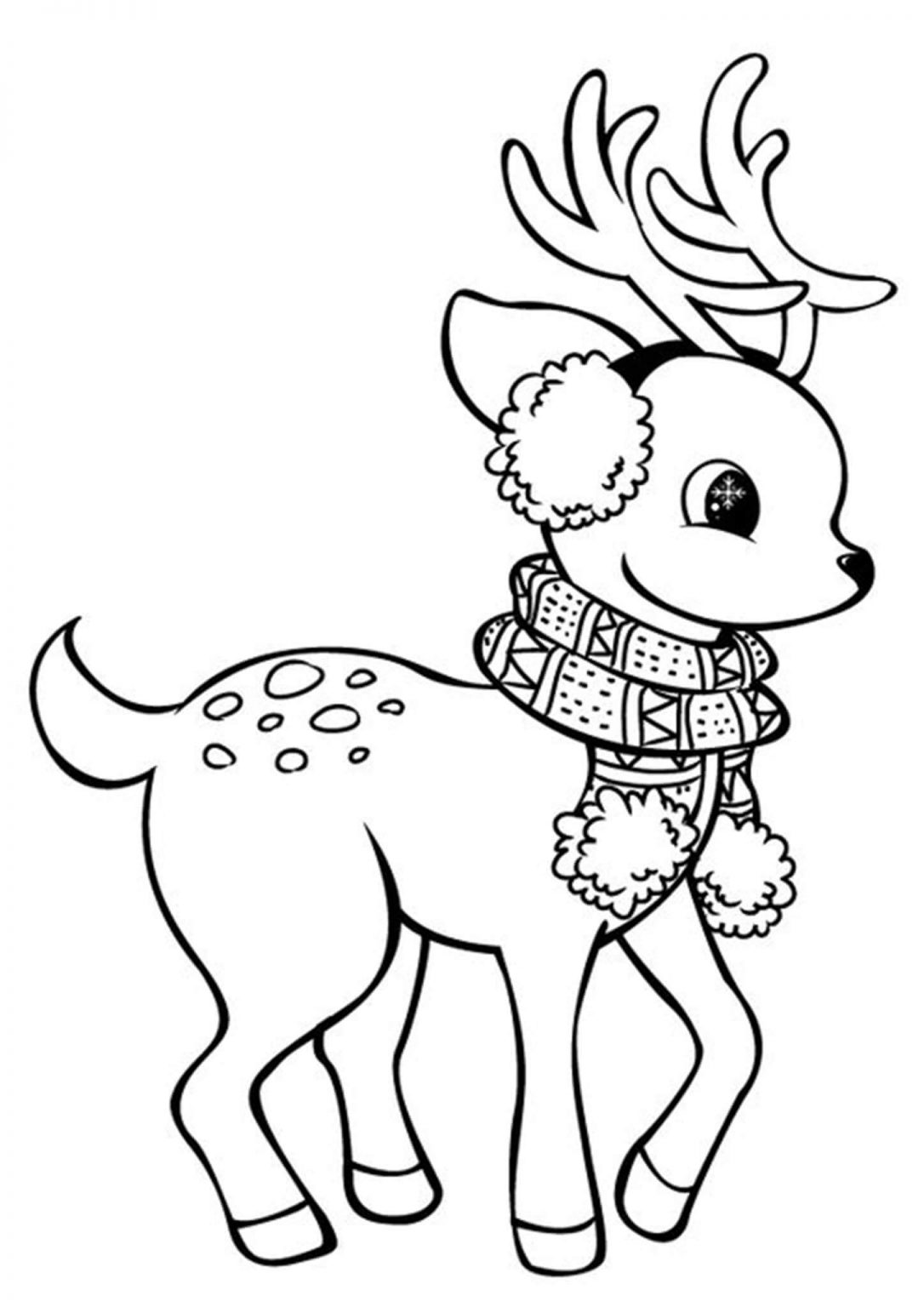 Free Printables Reindeer Coloring Pages