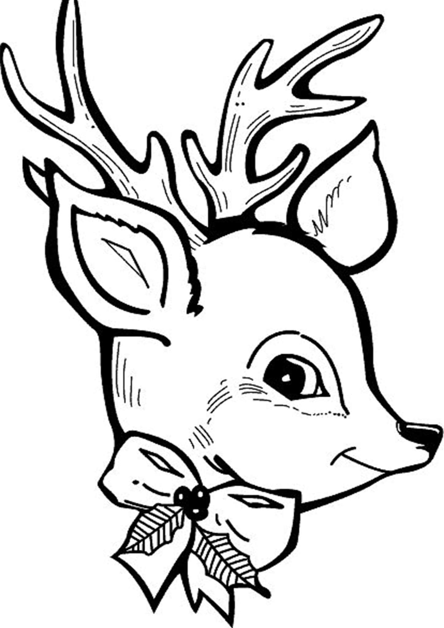 Free Printable Reindeer Coloring Pages Tulamama