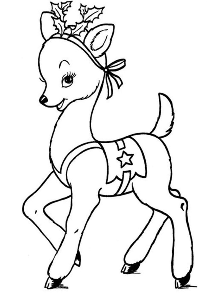 Free Printable Reindeer Coloring Pages Tulamama