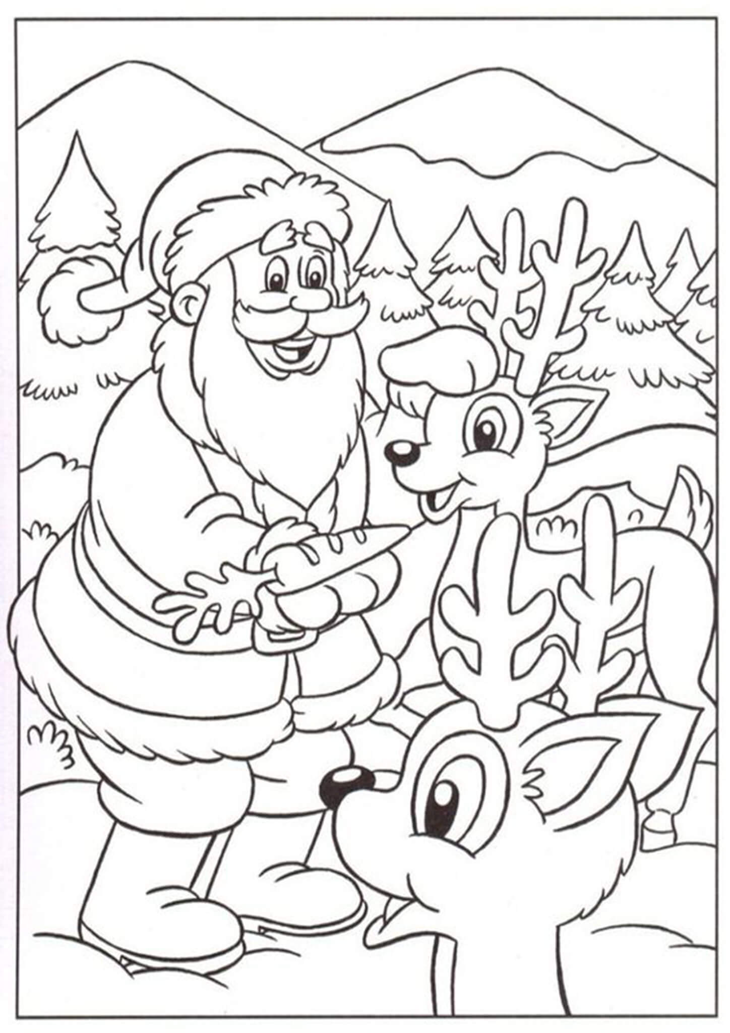 Free Printable Reindeer Coloring Pages - Tulamama