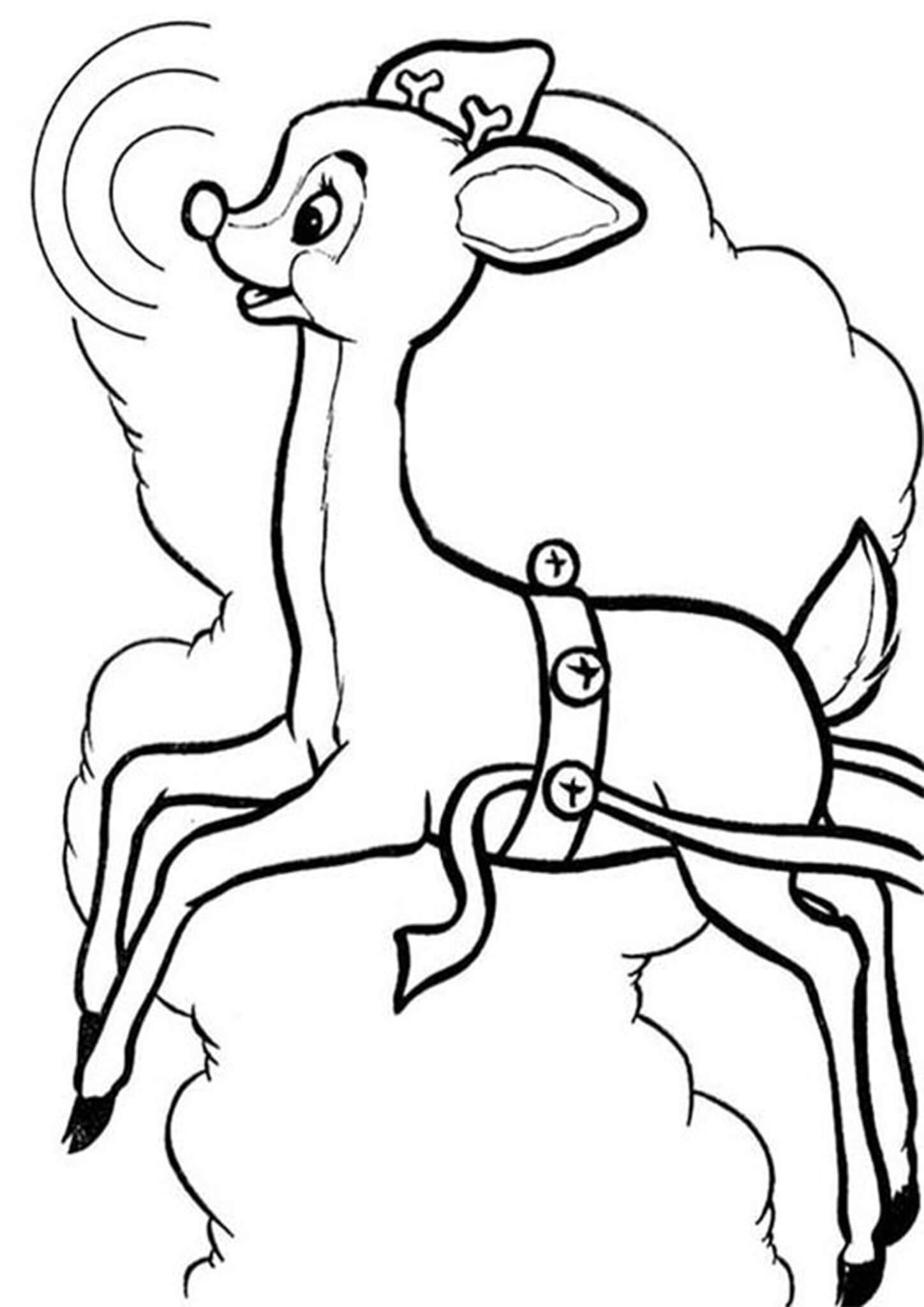 Rudolph The Red Nosed Reindeer Coloring Pages - Tulamama