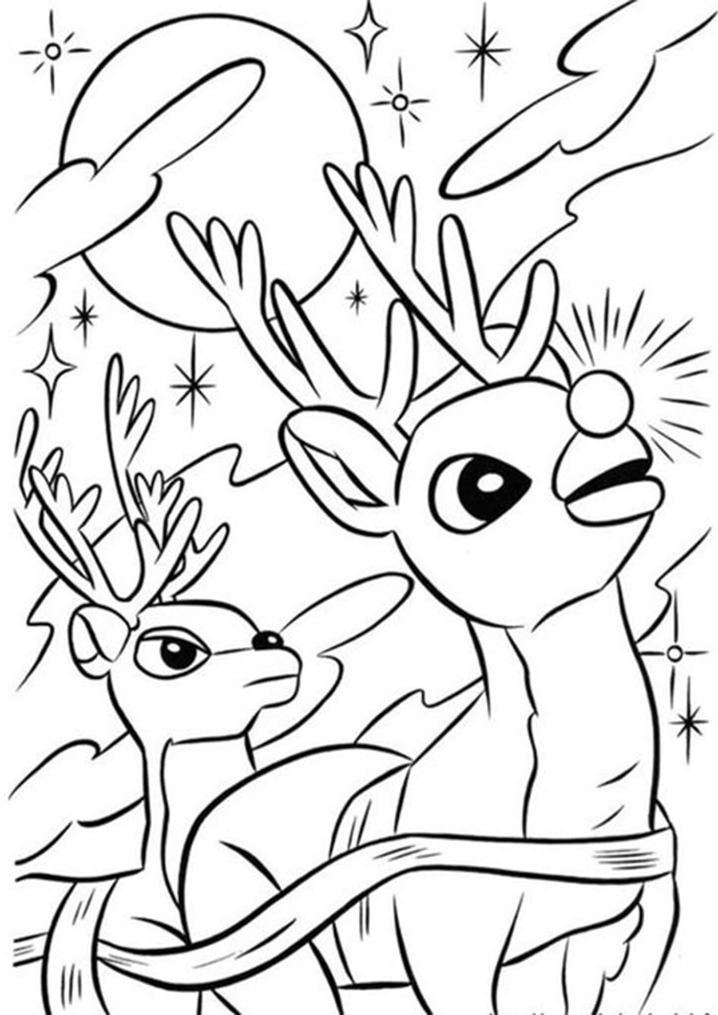 Rudolph The Red Nosed Reindeer Coloring Pages   Tulamama
