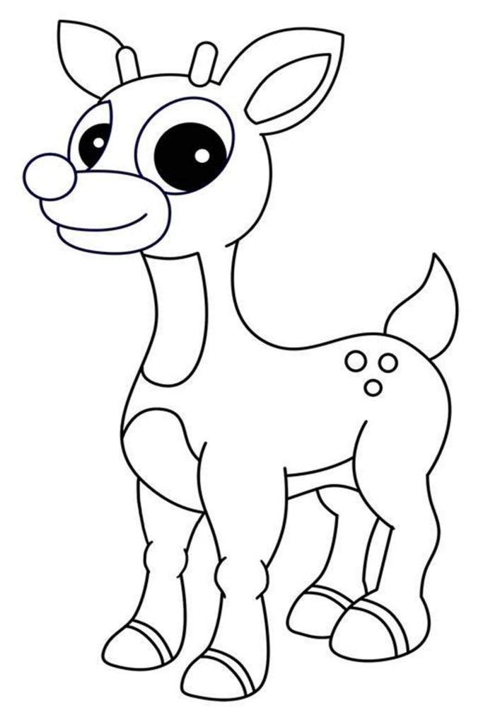 Rudolph The Red Nosed Reindeer Coloring Pages - Tulamama