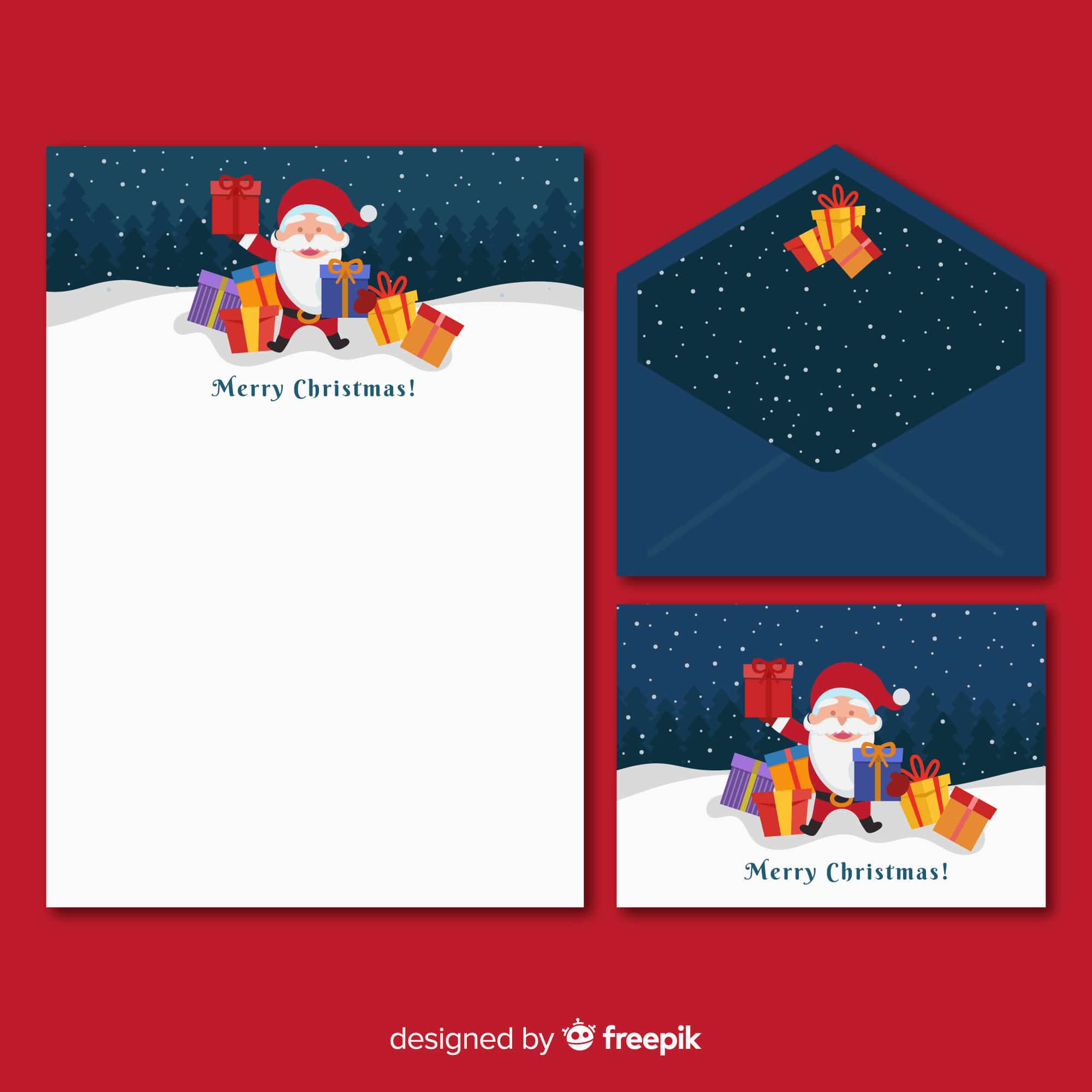 Free Printable Christmas Stationery, Writing Paper, Letter Pad