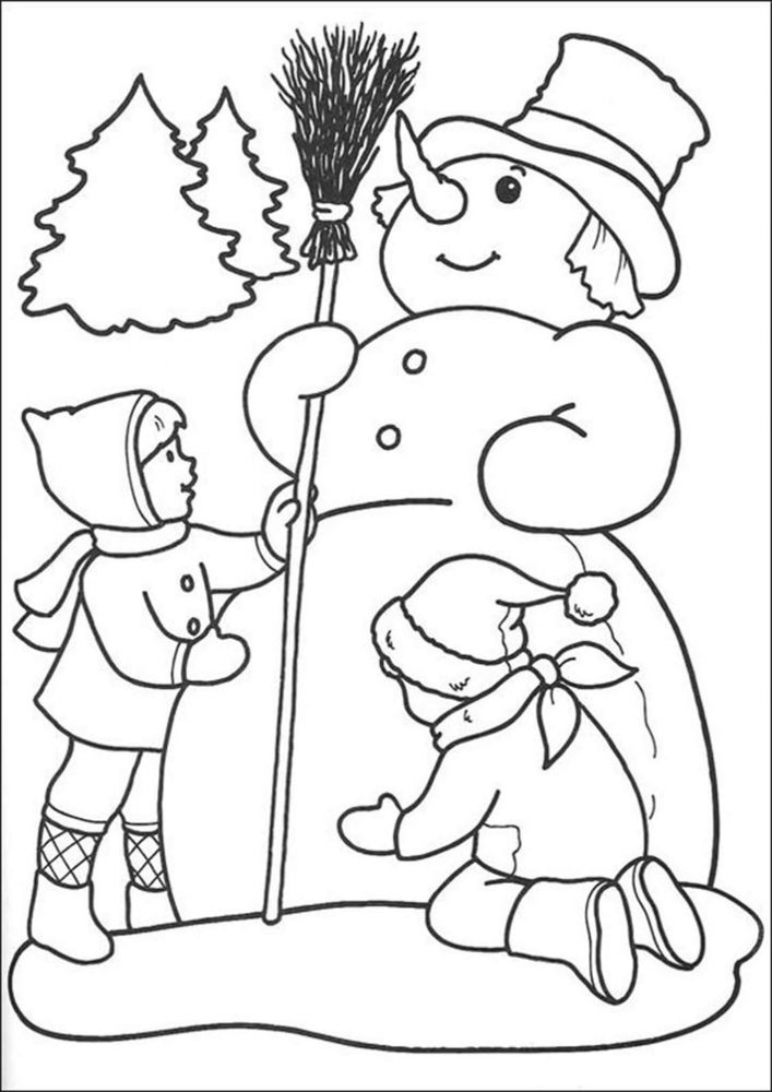 Fun Snowman coloring pages for your little one. They are free and easy to print. The collection is varied with different skill levels