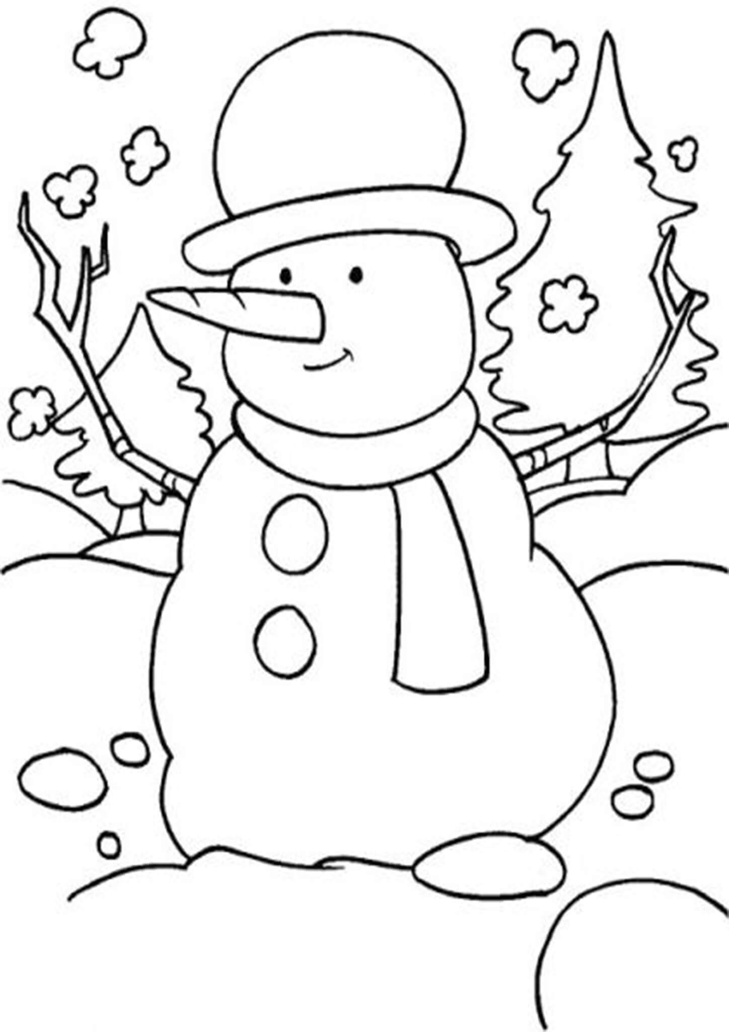 Free Printable Snowman Coloring Pages - Tulamama