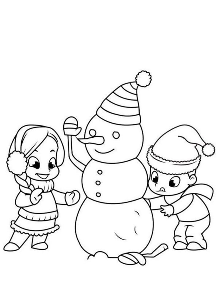Fun Snowman coloring pages for your little one. They are free and easy to print. The collection is varied with different skill levels