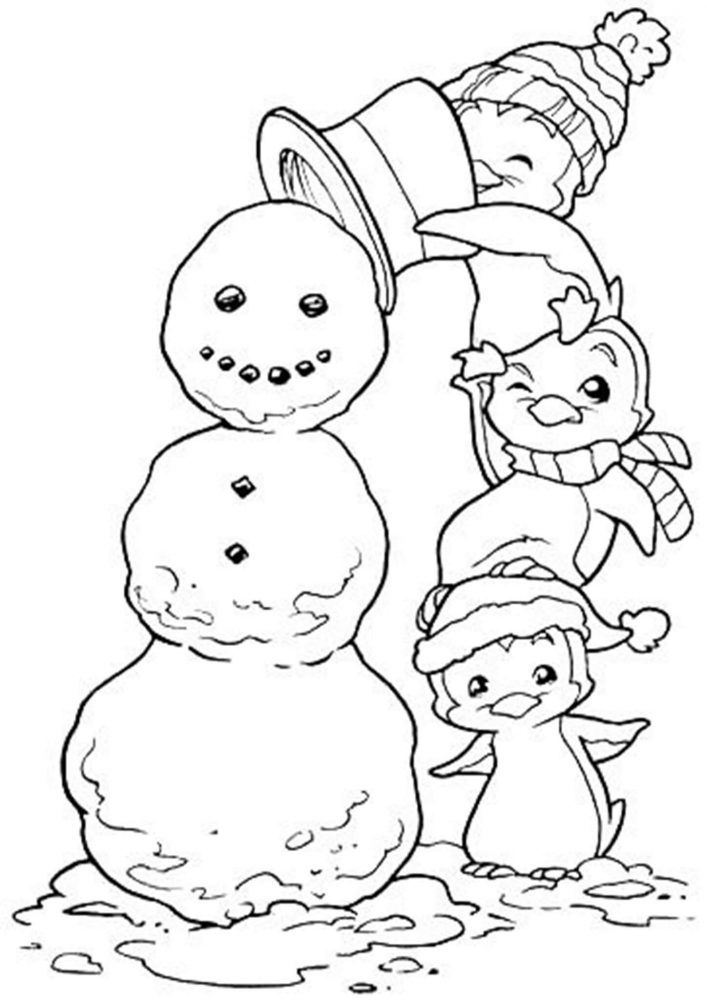 Free Printable Snowman Coloring Pages Tulamama