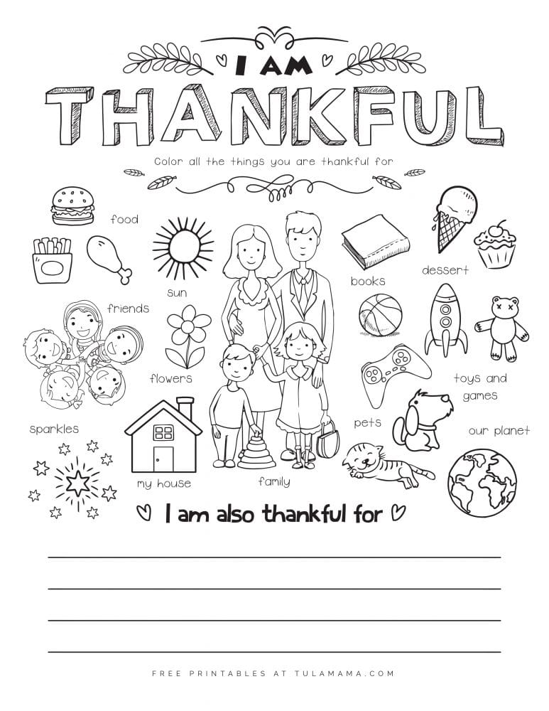 I Am Thankful For Free Printable Or Give Thanks Free Printables.