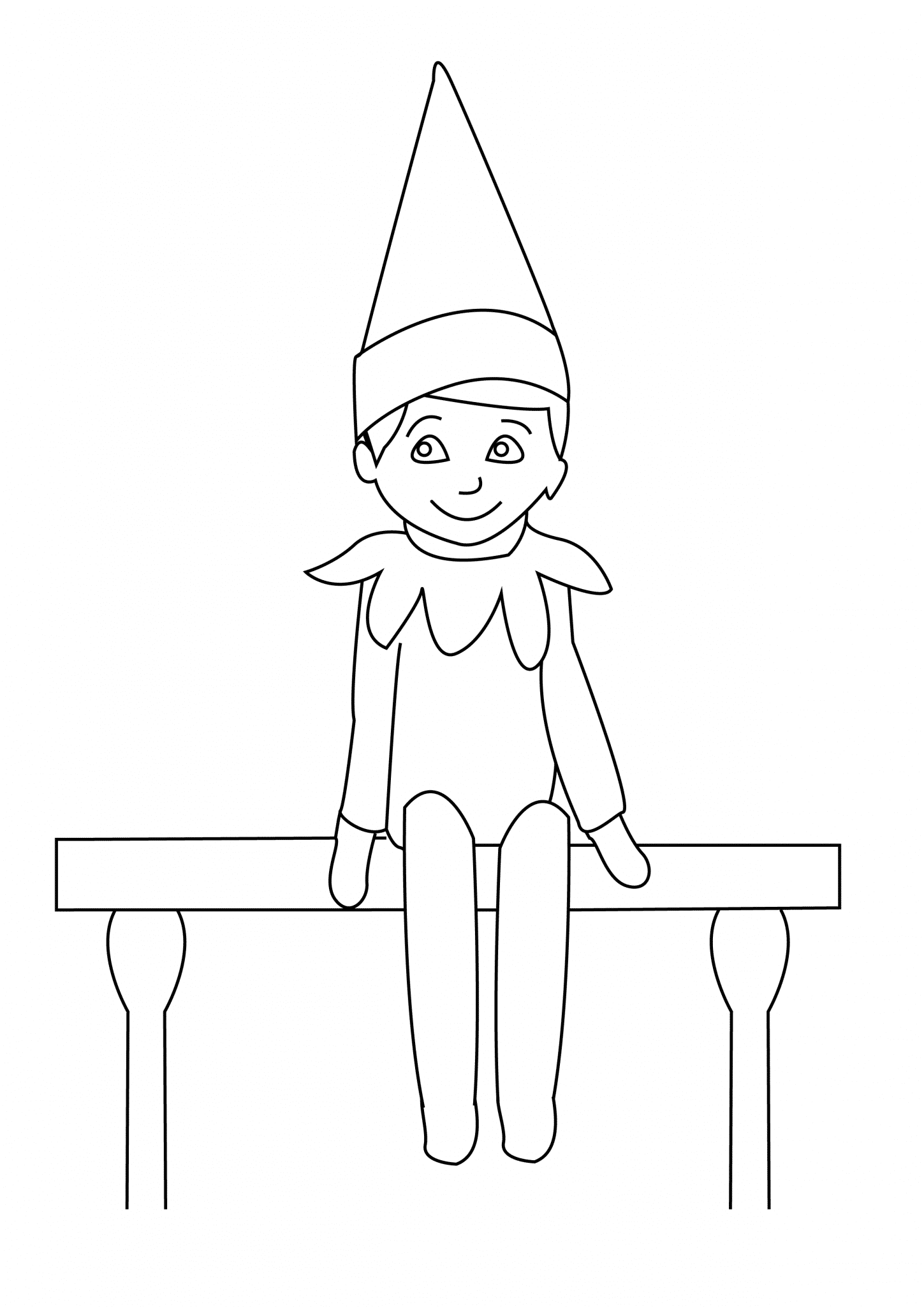 Free Printable Elf on The Shelf Coloring Pages Tulamama