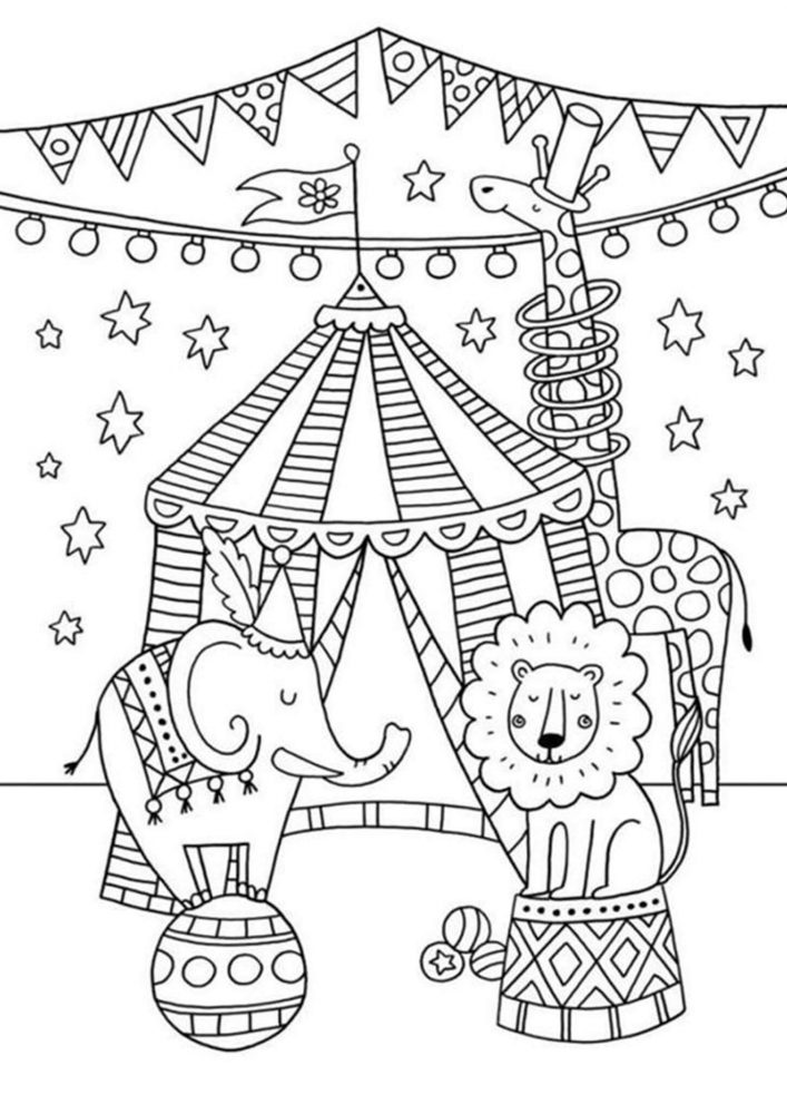 Free & Easy To Print Circus Coloring Pages - Tulamama