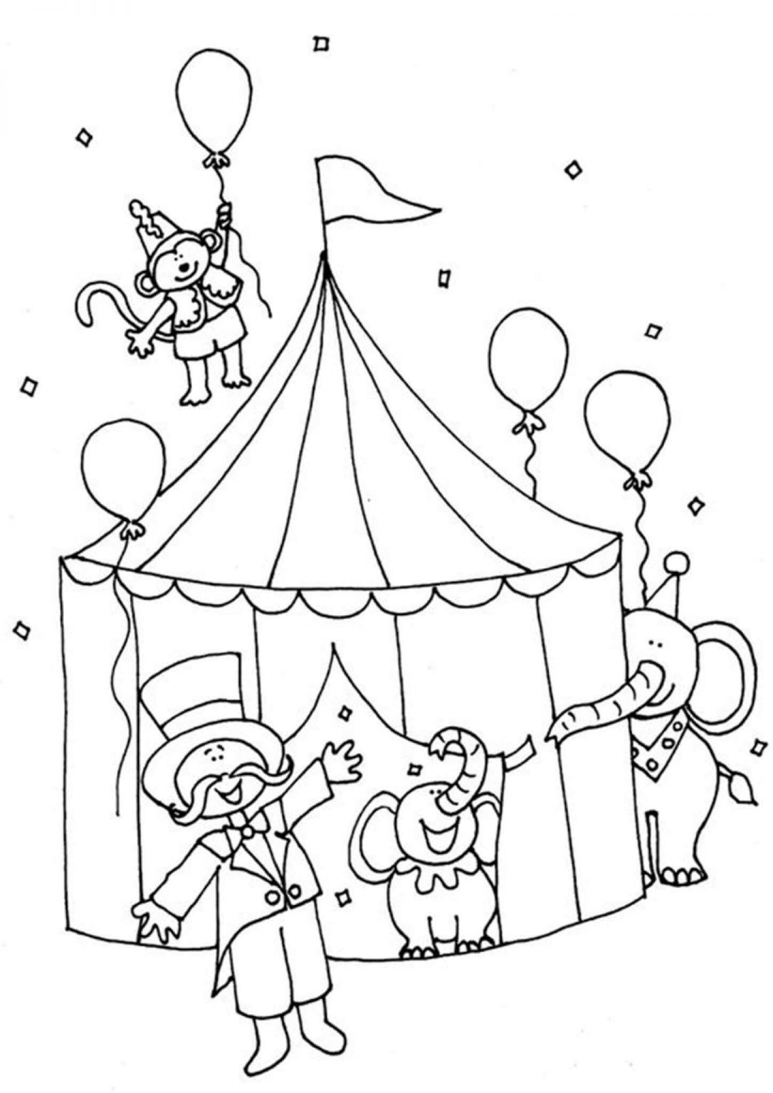 Free & Easy To Print Circus Coloring Pages - Tulamama