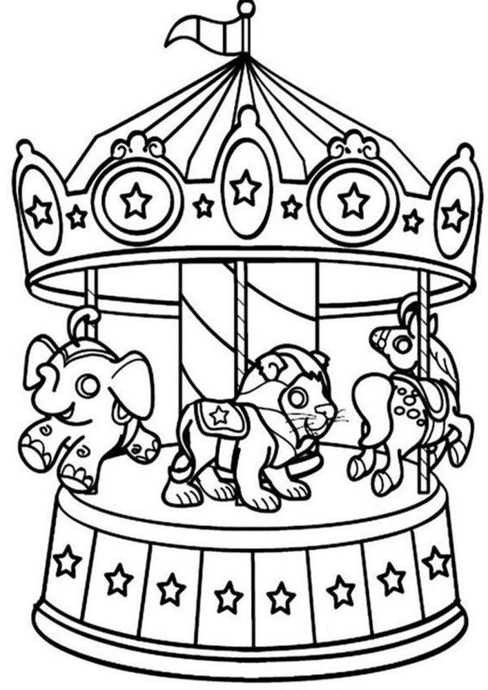 Carnival Coloring Page, Free Printable Poster