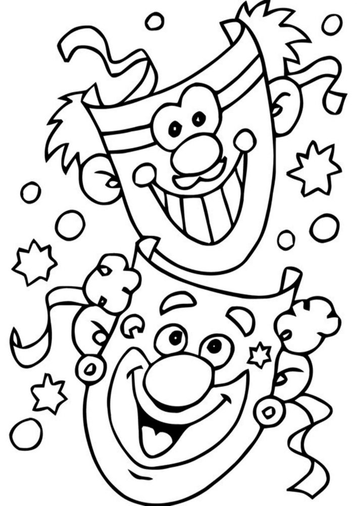 Carnival Coloring Page, Free Printable Poster