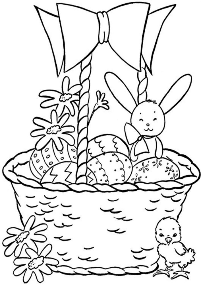 Fun Easter coloring pages for your little one. They are free and easy to print. The collection is varied with different skill levels