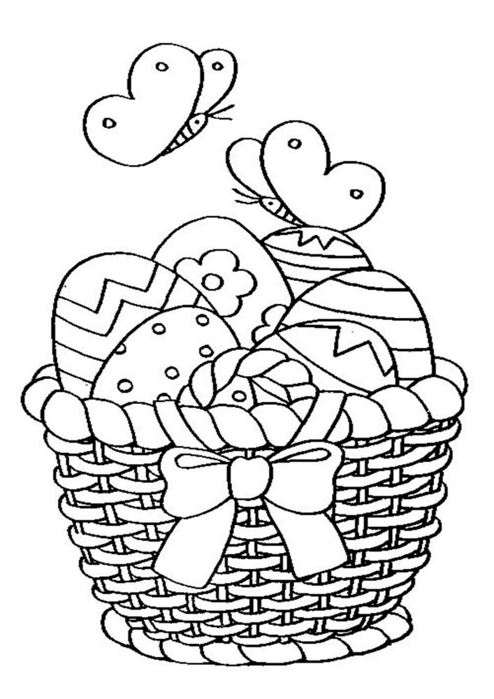 Fun Easter coloring pages for your little one. They are free and easy to print. The collection is varied with different skill levels
