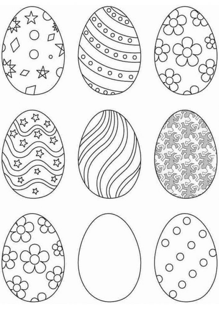 Fun Easter coloring pages for your little one. They are free and easy to print. The collection is varied with different skill levels