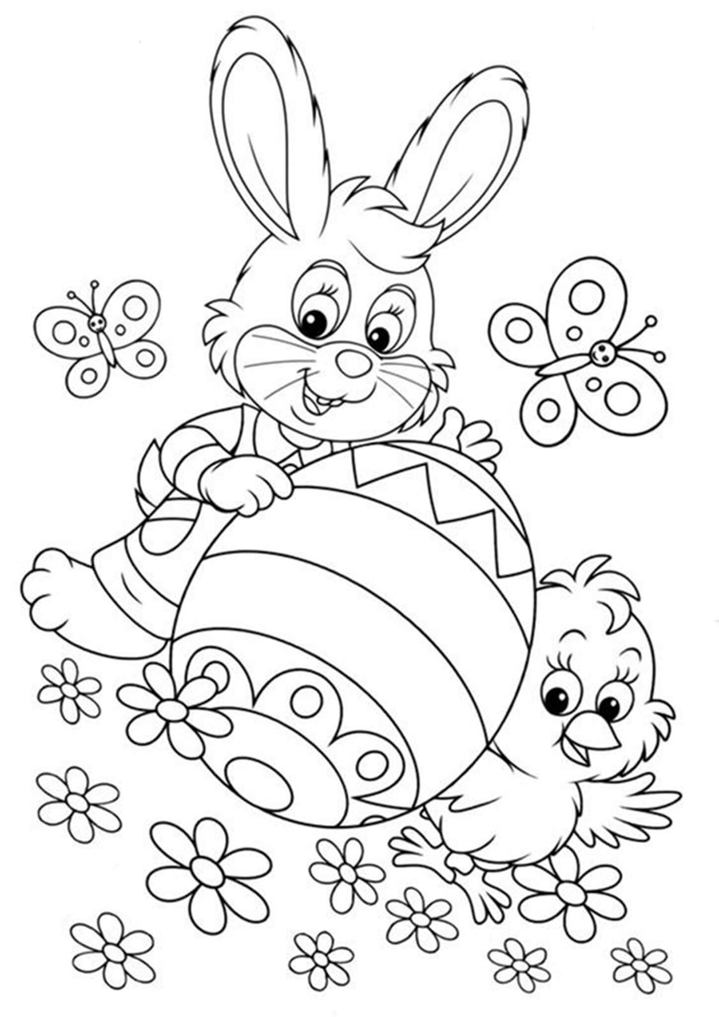 Free & Easy To Print Easter Coloring Pages Tulamama