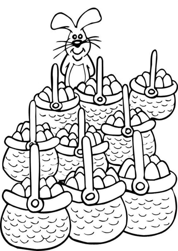 Fun Easter coloring pages for your little one. They are free and easy to print. The collection is varied with different skill levels