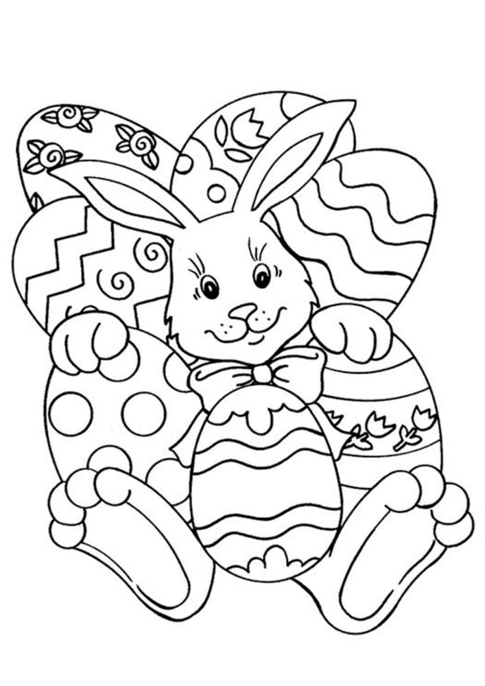 Fun Easter coloring pages for your little one. They are free and easy to print. The collection is varied with different skill levels