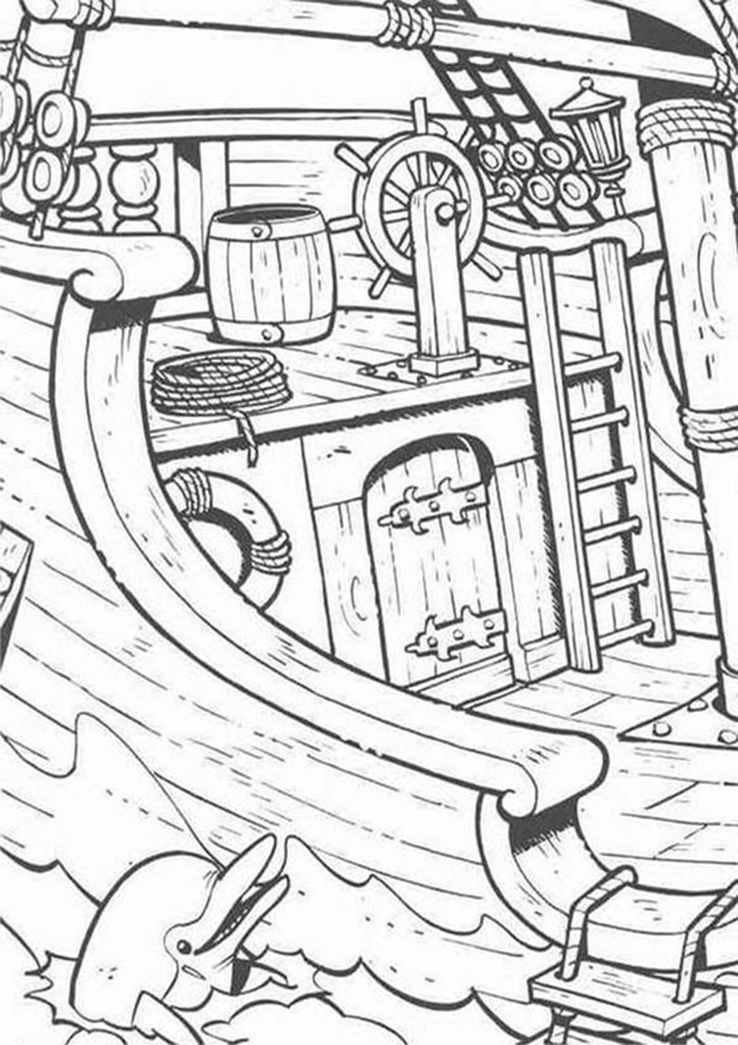 Free & Easy To Print Pirate Coloring Pages - Tulamama