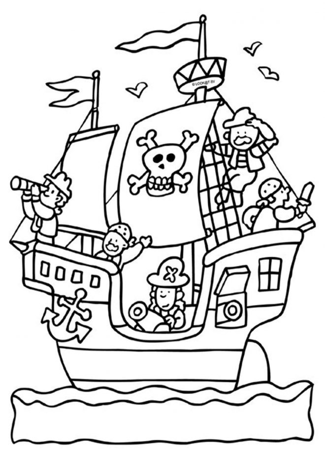 Free & Easy To Print Pirate Coloring Pages - Tulamama