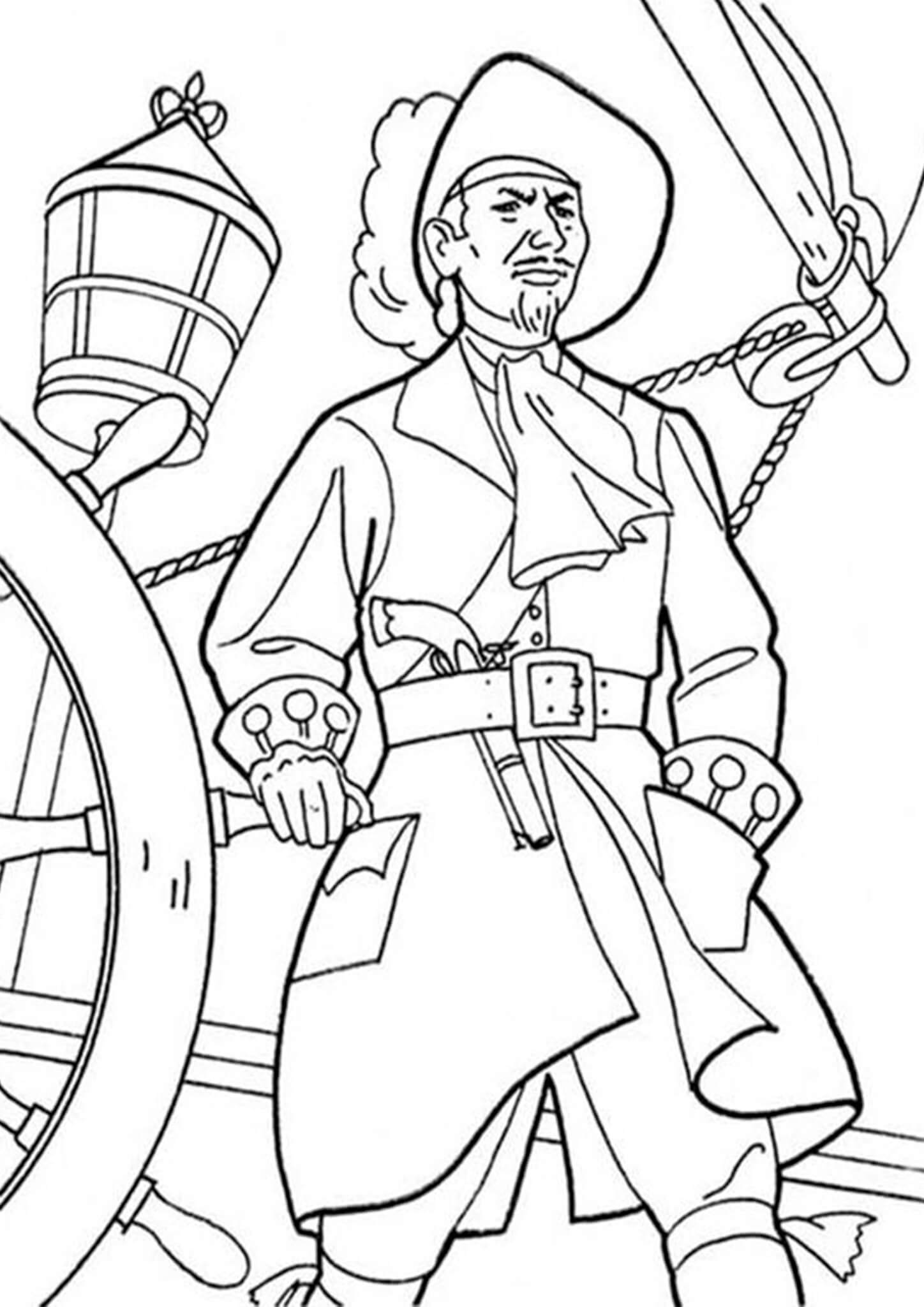 Free & Easy To Print Pirate Coloring Pages - Tulamama
