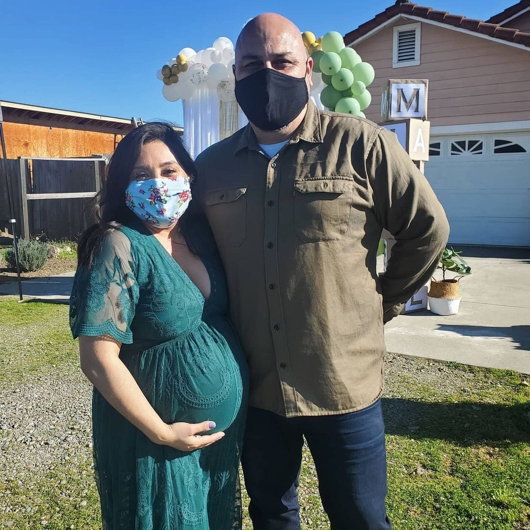 masks at covid baby shower