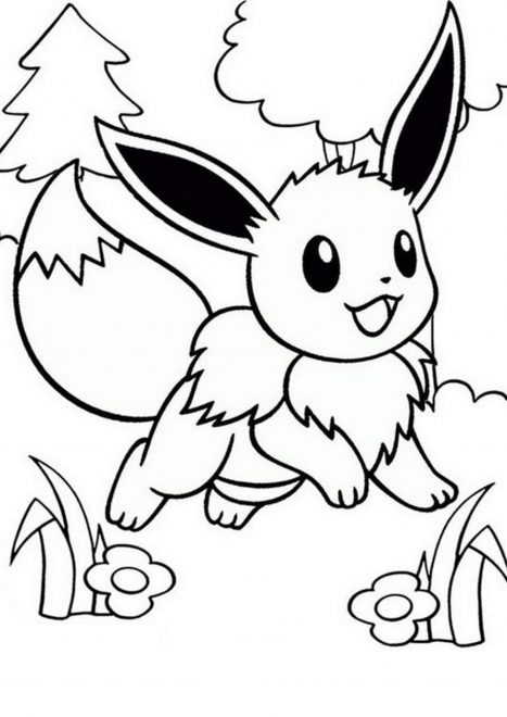 Free & Easy To Print Eevee Coloring Pages - Tulamama